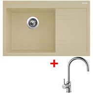 Sinks Rim 780 L Sahara + Vitalia - Kitchen Sink and Tap Set