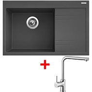 Sinks Rim 780 L Titanium + Elka - Kitchen Sink and Tap Set