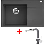 Sinks Rim 780 L Titanium + Mix 3 P GR - Kitchen Sink and Tap Set