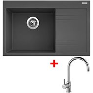 Sinks Rim 780 L Titanium + Vitalia - Kitchen Sink and Tap Set