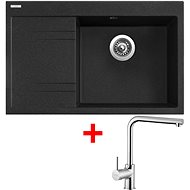 Sinks Rim 780 P Granblack + Elka - Kitchen Sink and Tap Set