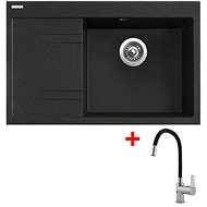 Sinks Rim 780 P Granblack + Flexia - Kitchen Sink and Tap Set