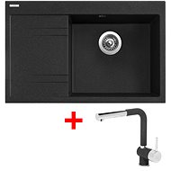 Sinks Rim 780 P Granblack + Mix 3 P GR - Kitchen Sink and Tap Set
