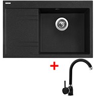 Sinks Rim 780 P Granblack + Polo GR - Kitchen Sink and Tap Set
