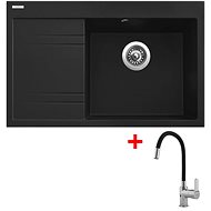 Sinks Rim 780 P Metalblack + Flexia - Kitchen Sink and Tap Set