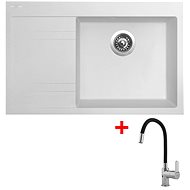 Sinks Rim 780 P Milk + Flexia - Kitchen Sink and Tap Set