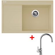Sinks Rim 780 P Sahara + Vitalia - Kitchen Sink and Tap Set