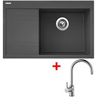 Sinks Rim 780 P Titanium + Vitalia - Kitchen Sink and Tap Set