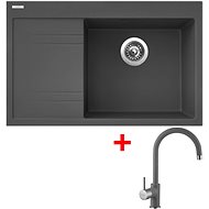 Sinks Rim 780 P Titanium + Vitalia GR - Kitchen Sink and Tap Set