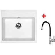 Sinks Solo 560 Milk + Flexia - Kitchen Sink and Tap Set