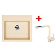 Sinks Solo 560 Sahara + Mix 3 P GR - Kitchen Sink and Tap Set