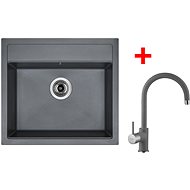 Sinks Solo 560 Titanium + Vitalia GR - Kitchen Sink and Tap Set