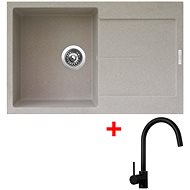 Sinks Ultima 790 Avena + Vitalia, black, matt - Kitchen Sink and Tap Set