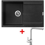 Sinks Ultima 790 Granblack + Elka - Kitchen Sink and Tap Set