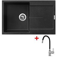 Sinks Ultima 790 Granblack + Flexia - Kitchen Sink and Tap Set