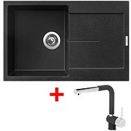 Sinks Ultima 790 Granblack + Mix 3 P GR - Kitchen Sink and Tap Set