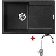 Sinks Ultima 790 Granblack + Vitalia - Kitchen Sink and Tap Set