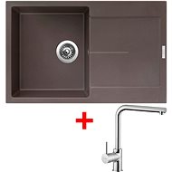 Sinks Ultima 790 Marone + Elka - Kitchen Sink and Tap Set
