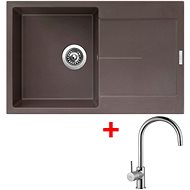 Sinks Ultima 790 Marone + Vitalia - Kitchen Sink and Tap Set