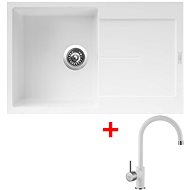 Sinks Ultima 790 Milk + Vitalia GR - Kitchen Sink and Tap Set