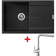 Sinks Ultima 790 Pureblack + Elka - Kitchen Sink and Tap Set