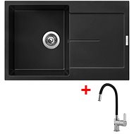Sinks Ultima 790 Pureblack + Flexia - Kitchen Sink and Tap Set