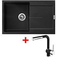 Sinks Ultima 790 Pureblack + Mix 3 P GR - Kitchen Sink and Tap Set