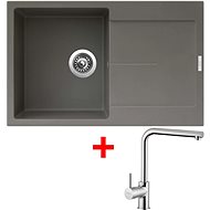 Sinks Ultima 790 Truffle + Elka - Kitchen Sink and Tap Set