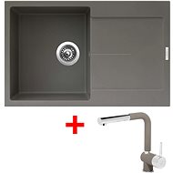 Sinks Ultima 790 Truffle + Mix 3 P GR - Kitchen Sink and Tap Set