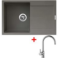 Sinks Ultima 790 Truffle + Vitalia - Kitchen Sink and Tap Set