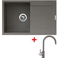 Sinks Ultima 790 Truffle + Vitalia GR - Kitchen Sink and Tap Set