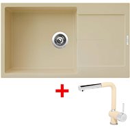 Sinks Ultima 860 XXL Sahara + Mix 3 P GR - Kitchen Sink and Tap Set