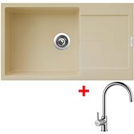 Sinks Ultima 860 XXL Sahara + Vitalia - Kitchen Sink and Tap Set