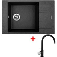 Sinks Vario 780 Granblack + Vitalia GR - Kitchen Sink and Tap Set