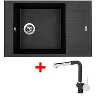 Sinks Vario 780 Metalblack + Mix 3 P GR - Kitchen Sink and Tap Set