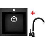 Sinks Viva 455 Granblack + Polo GR - Kitchen Sink and Tap Set