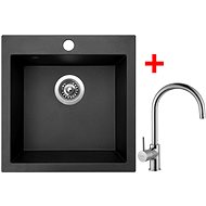 Sinks Viva 455 Metalblack + Vitalia - Kitchen Sink and Tap Set