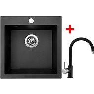 Sinks Viva 455 Metalblack + Vitalia GR - Kitchen Sink and Tap Set