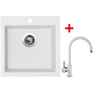 Sinks Viva 455 Milk + Vitalia GR - Kitchen Sink and Tap Set