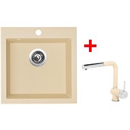 Sinks Viva 455 Sahara + Mix 3 P GR - Kitchen Sink and Tap Set