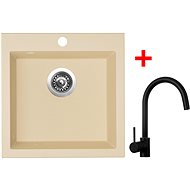 Sinks Viva 455 Sahara + Vitalia, black, matt - Kitchen Sink and Tap Set