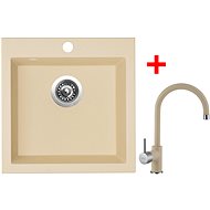 Sinks Viva 455 Sahara + Vitalia GR - Kitchen Sink and Tap Set