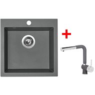 Sinks Viva 455 Titanium + Mix 3 P GR - Kitchen Sink and Tap Set