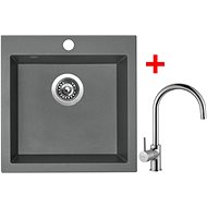 Sinks Viva 455 Titanium + Vitalia - Kitchen Sink and Tap Set