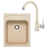 SINKS CLASSIC 400 Sahara + MIX 35 - 50 Sahara - Kitchen Sink and Tap Set