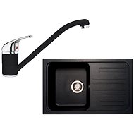 SINKS CLASSIC 740 Metalblack + Capri 4 - 74 Metalblack - Kitchen Sink and Tap Set