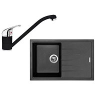 SINKS BEST 780 Granblack + Capri 4 - 30 Granblack - Kitchen Sink and Tap Set