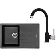 SINKS BEST 780 Granblack + MIX 35 - 30 Granblack - Kitchen Sink and Tap Set