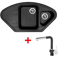 SINKS LOTUS 960.1 Granblack + MIX 3 P - 30 Granblack - Kitchen Sink and Tap Set
