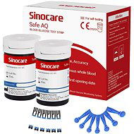 SINOCARE Set of 50 Replacement Strips + 50 Lancets for Safe AQ Smart - Test Strips